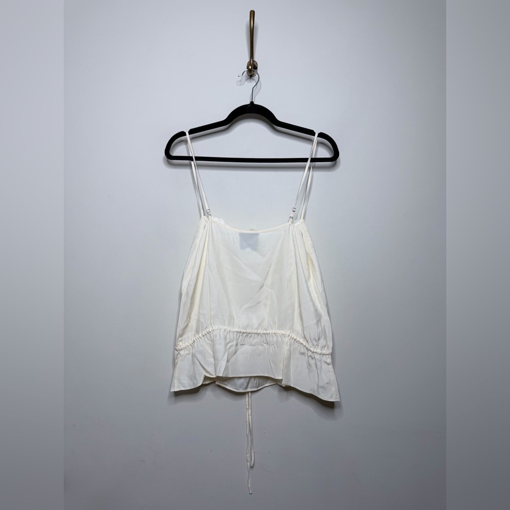Reformation Silvia Silk Top Fior Di Latte - Picture 6 of 7